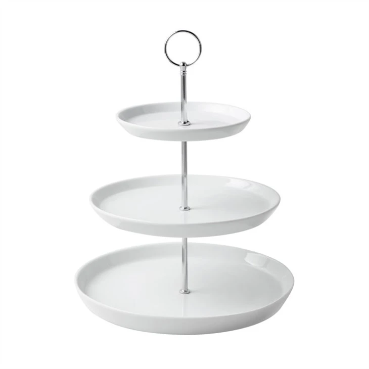 White Ceramic 3 Tier Dessert Stand