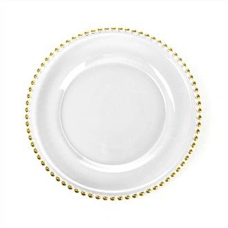Square Clear Glass Dinner Plates for Christmas