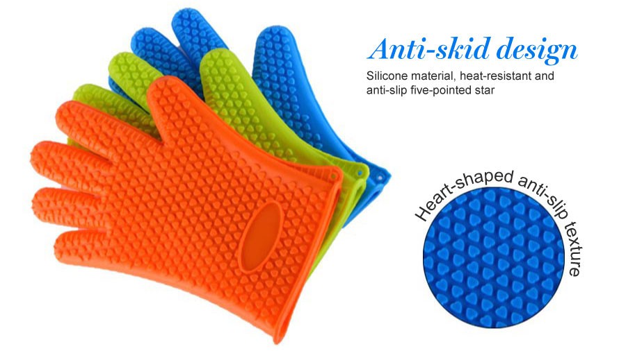 heat resistant oven gloves with fingers------04