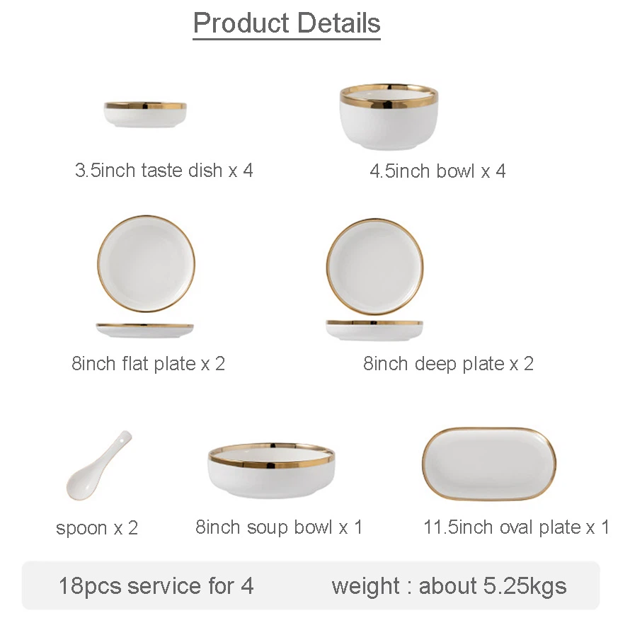 gold rim dinnerware set-----2 gold rim dinnerware set-----2