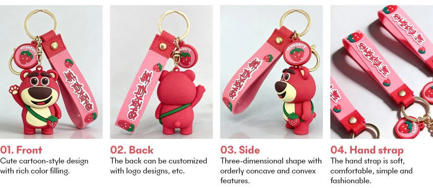 cartoon character keychain custom 3