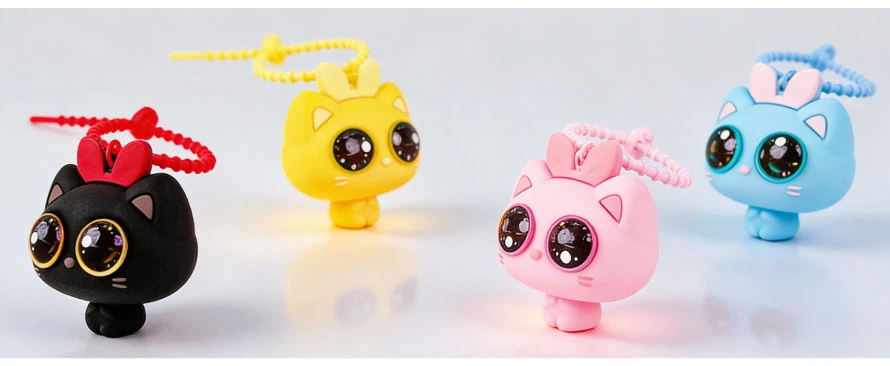 cute silicone keychain 5