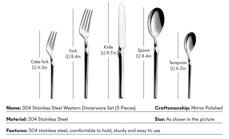 stainless steel cutlery set 6
