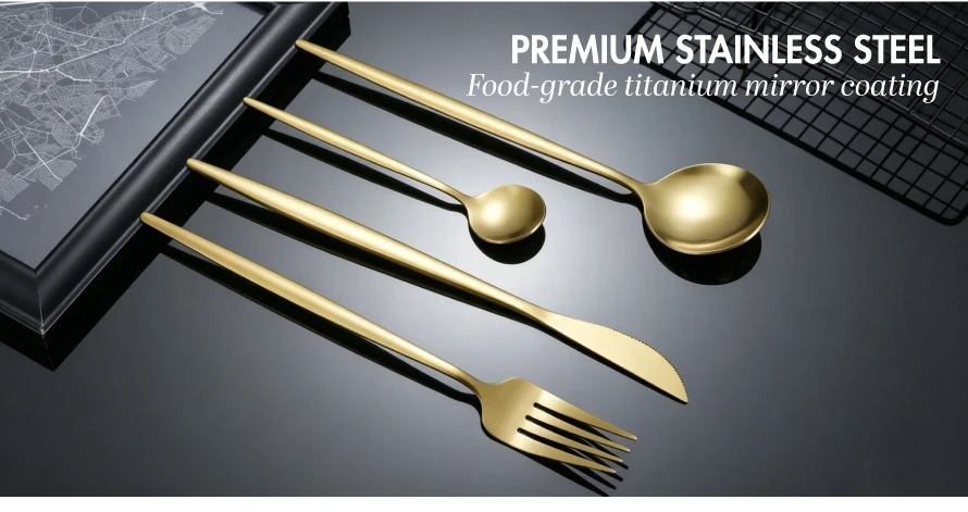24 piece gold cutlery set 4 24 piece gold cutlery set 4