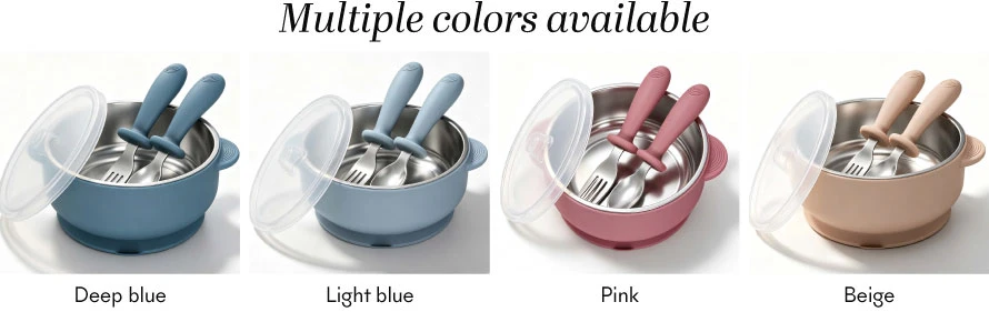suction bowl and spoon set 4