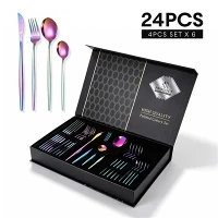 24pcs Stainless Steel Cutlery Set