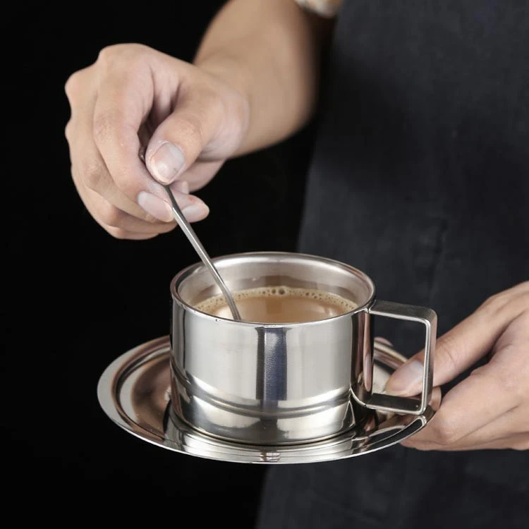 Stainless Steel Coffee Cup And Saucer factory