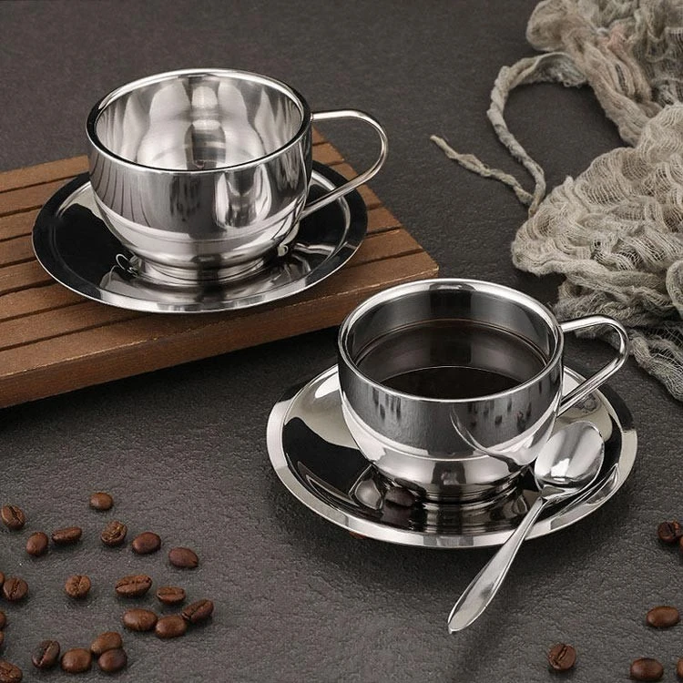 Stainless Steel Coffee Cup And Saucer high quality