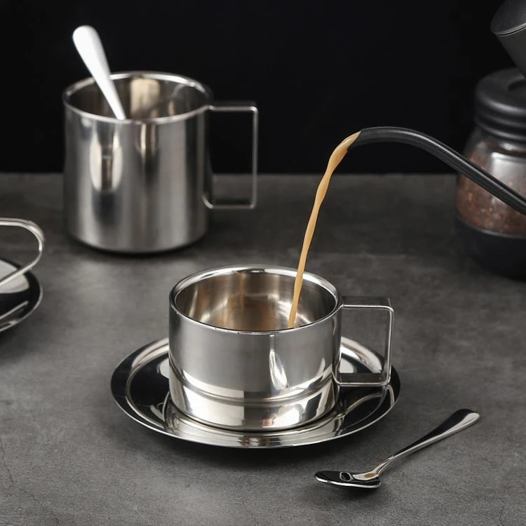 Stainless Steel Coffee Cup And Saucer best