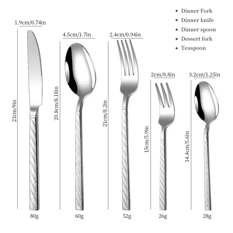 stainless steel flatware set (5)