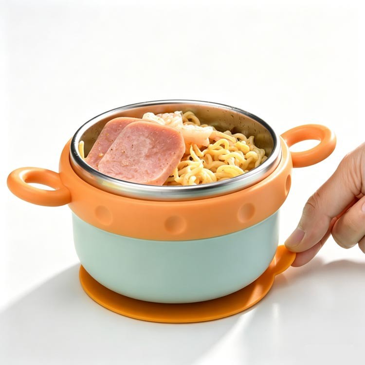 4 stainless steel suction bowl